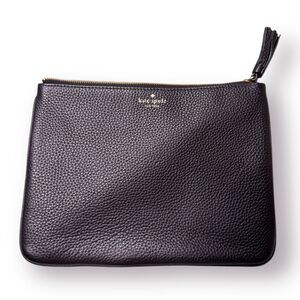 Kate‎ Spade Black Pebble Leather Clutch NWOT
